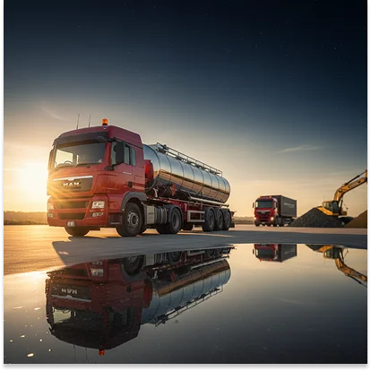 Marjan Aman Transport heavy trucks for aggregate delivery — transport company Dubai UAE
